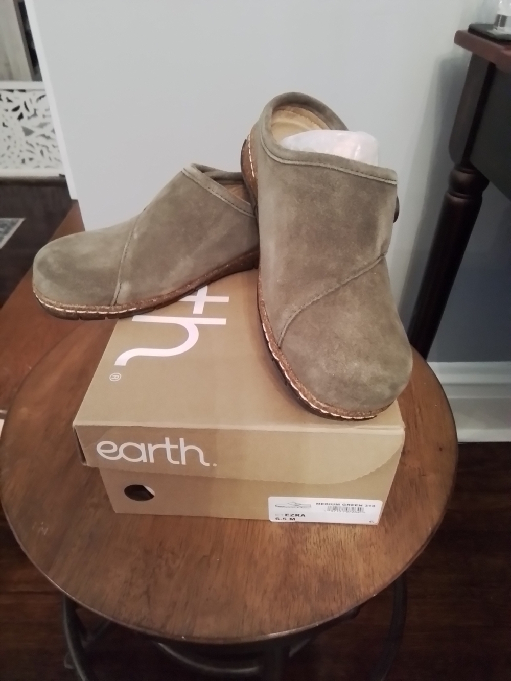 Earth Taupe Suede Slip-On Clog